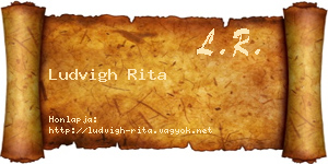 Ludvigh Rita névjegykártya